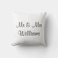Mariage Blanc "Nous avons fait" Monogramme Coussin