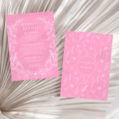 Mariage blanc rose chaud détails Carte