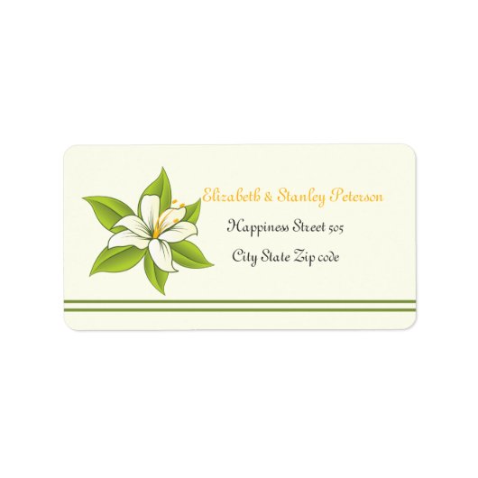 Mariage blanc Stargazer étiquette personnalisé (Devant)