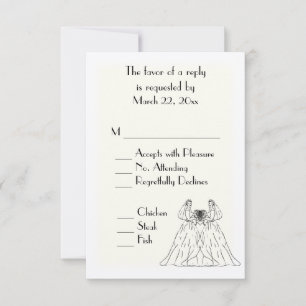 Mariage blanc traditionnel Choix du menu RSVP