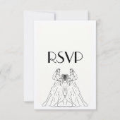 Mariage blanc traditionnel Choix du menu RSVP (Dos)