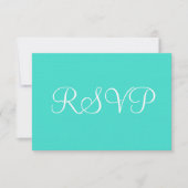 Mariage blanc turquoise RSVP (Devant)