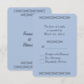 Mariage bleu acier uni léger RSVP (Devant / Derrière)