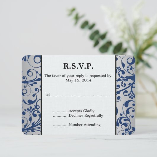 Mariage bleu argent RSVP (Debout devant)