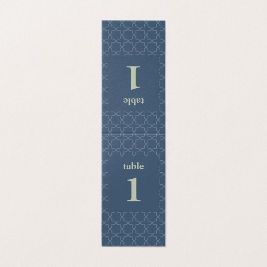 Mariage bleu avec Motif en lattes (Outside Unfolded)