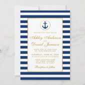 Mariage Bleu Bleu Bleu Grilles Invitation G Photo  (Devant)
