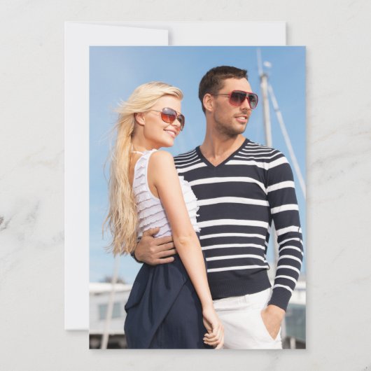 Mariage Bleu Bleu Bleu Grilles Invitation G Photo  (Dos)