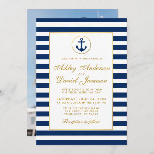 Mariage Bleu Bleu Bleu Grilles Invitation G Photo 