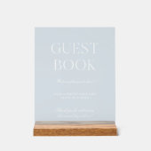 Mariage bleu clair et blanc Livre d'or Symbole acr (Recto)