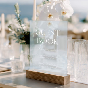 Mariage bleu clair et blanc Livre d'or Symbole acr