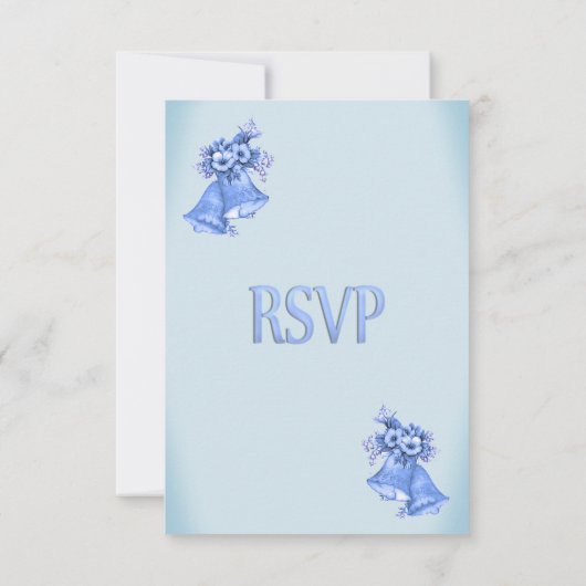 Mariage bleu Dainty Bells RSVP (Dos)
