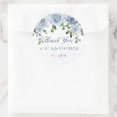 Mariage bleu Dusty Favoriser Merci Sticker rond (Sac)