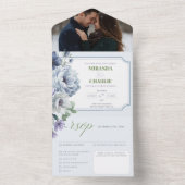 Mariage bleu en poudre tout en un Invitation (À l'intérieur)