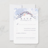 Mariage bleu et blanc Dusty RSVP (Devant)