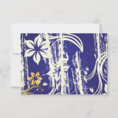 Mariage bleu et jaune RSVP (Dos)