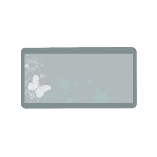 Mariage Bleu Étiquette de adresse de messagerie (Devant)