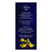 Mariage bleu foncé et rose jaune - Menu (Devant)