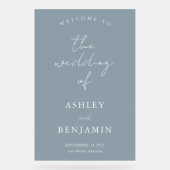 Mariage bleu foncé simple et élégant (Recto)