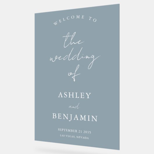 Mariage bleu foncé simple et élégant (Angle)