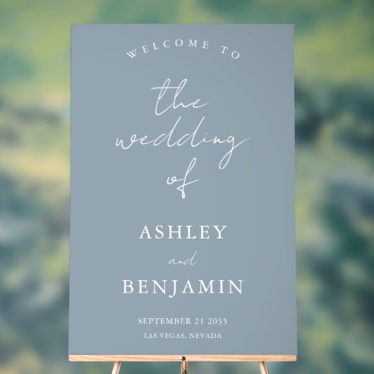 Mariage bleu foncé simple et élégant (Neutre)