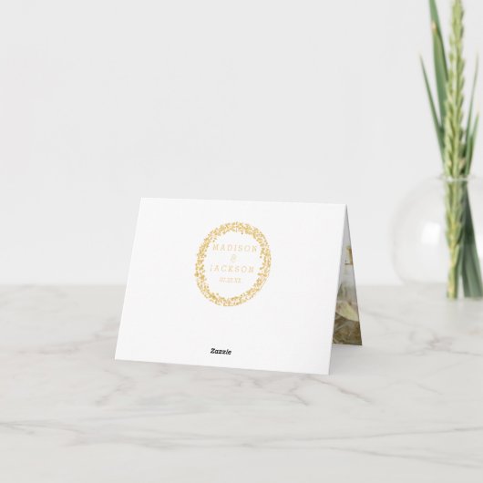 Mariage bleu marine et Merci  or (Dos)