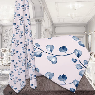 Mariage bleu marine Eucalyptus Blush Pink Cravate