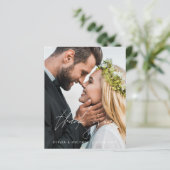 Mariage bleu marine Minimaliste Merci Cartes (Debout devant)