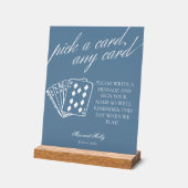 Mariage bleu moderne Jouer des cartes Signal de pi (Angle)