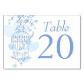 Mariage bleu oiseaux ouvrir les numéros de table d (Devant)