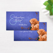 Mariage bleu orange merci à plat (Bureau)