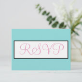 Mariage Bleu Pastel Rose Blanc RSVP (Debout devant)