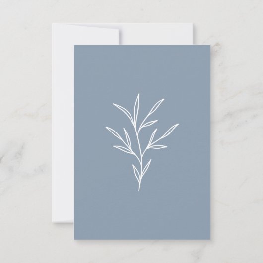 Mariage bleu poussiéreux minimum Choix de menu Rép (Dos)