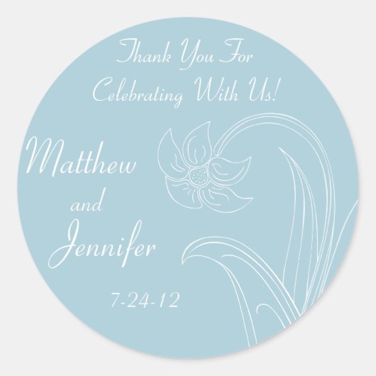 Mariage bleu préférez les Étiquettes avec texte pe (Devant)