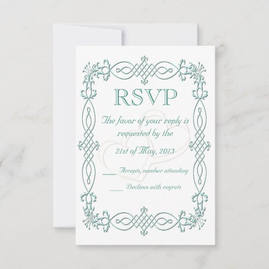 Mariage bleu RSVP (Devant)