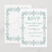 Mariage bleu RSVP (Devant / Derrière)