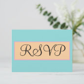 Mariage Bleu Turquoise Argent Rose RSVP (Debout devant)