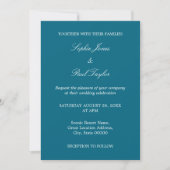 Mariage bleu turquoise QR Code RSVP Invitation (Devant)