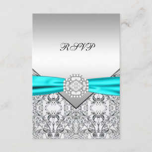 Mariage bleu turquoise RSVP