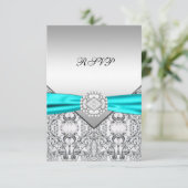 Mariage bleu turquoise RSVP (Debout devant)