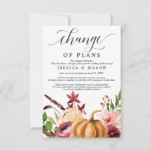 Mariage Bliss d'automne repoussé Faire-part (Devant)