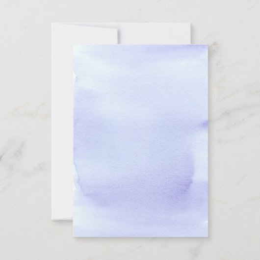 Mariage Blue Hydrangea Reporté Faire-part (Dos)