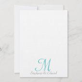 Mariage Blue Monogramme Starfish Beach Invitation (Devant)