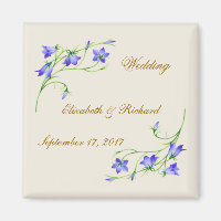 Mariage. Bluebell flowers Magnet