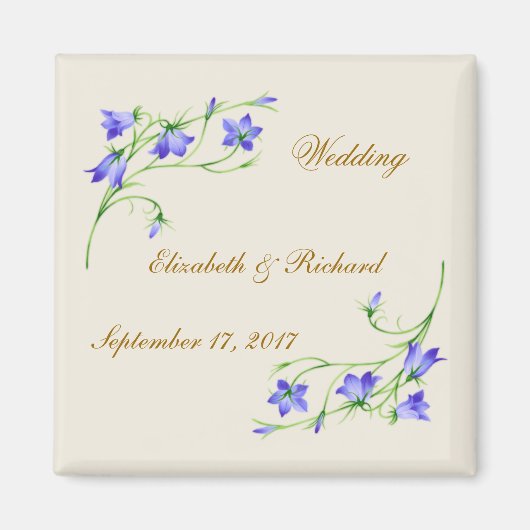 Mariage. Bluebell flowers Magnet (Devant)