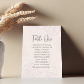 Mariage Blush Elegant Floral Numéro de table