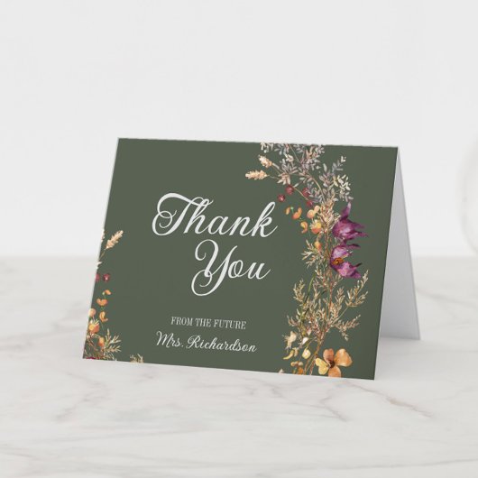 Mariage Bohème Floral Automnal Cartes Pliées