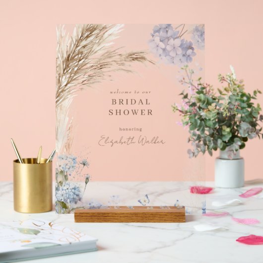Mariage Bohème Pampas Bleu Glacé (Mariage)