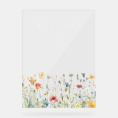 Mariage bohème pastel Bienvenue aux fleurs sauvage (Recto)