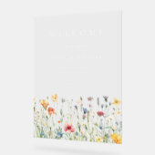 Mariage bohème pastel Bienvenue aux fleurs sauvage (Angle)