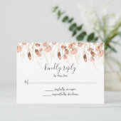 Mariage bohème RSVP floral aquarelle séchée (Debout devant)